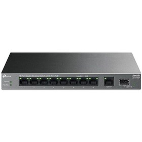 Resim Tp-lınk Ls1210gp 8 Port Gıgabıt + 1xrj45/1xsfp Uplınk 61w 250 Metre Poe Mesafe Metal Kasa 
