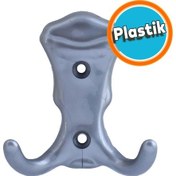 Resim Mobilya Duvar Kapı Vestiyer Portmanto Askısı Dolap Elbise Askılığı Gri Plastik Askı Askılık Gri 