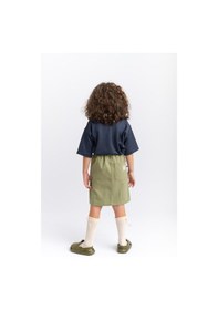 Resim Oliventhekid Gabardin Kız Çocuk Etek Yeşil Yeşil 