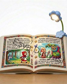 Resim Pilli Papatya Tasarımlı Led Kitap Okuma Lambası - Esnek Ve Taşınabilir Çok Renkli 