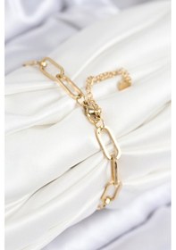 Resim Tua Moda 316l Çelik Nazar Boncuğu Ve Zirkon Taşlı Kalp Model Gold Renk Kadın Bileklik Altın 