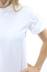 Resim Kız Çocuk Okul Tişört Beyaz 