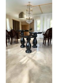 Resim Modern Tasarım Siyah Mantar Sehpa Ahşap 3 Lü Yan Sehpa Takımı 