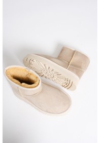 Resim Kadın Süet Bot Bej Mia Bej 