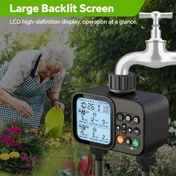 Resim Bahçe Sulama Zamanlayıcı, Otomatik Sulama Sistemi 2 Çıkışlı, Hassas Dış Mekan Sulama Programı Kontrol Cihazı, Yağmur Gecikme/Elle/Auto Sulama Kontrol Sistemi ile Ayarlanabilir Programlı Sulama Zamanlayıcı - Pratik Bahçe Sulama Aracı 