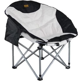 Resim Katlanır Kamp Piknik Sandalyesi - Madfox Moonchair Deluxe - Siyah/Gri - 547212 