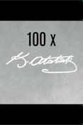 Resim sticker 100 Adet Atatürk Sticker 