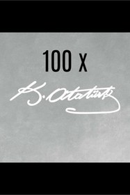 Resim sticker 100 Adet Atatürk Sticker 