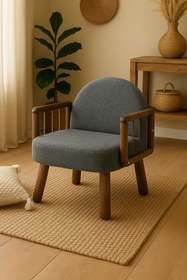 Resim Zem Tosca Bohem Berjer Ceviz Ahşap , Gri 