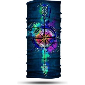 Resim Dair Aksesuar Pusula Simge Desenli Bandana Boyunluk Outdoor Balaklava 