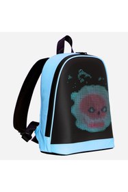 Resim Prime MİNİ SMART BAG Mavi Led Ekranlı Sırt Çantası, Motorcu Çantası 