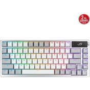Resim ASUS ROG Azoth ROG NX Snow Switch RGB Kablosuz Türkçe Mekanik Beyaz Gaming Klavye 