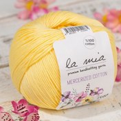 Resim La Mia Mercerized Cotton Sarı El Örgü İpi - 177 - 33584 