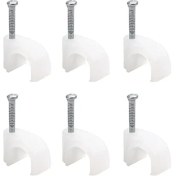 Resim Adet No 1 Beton Çivili Kablo Tutucusu Kroşe -1 Numara 4x6 mm Kordon Kablo Kroşesi (100) 