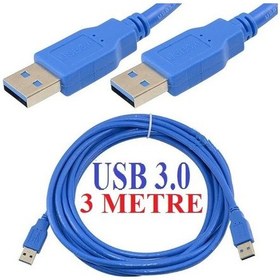 Resim 3 Metre USB 3.0 Uzatma Kablosu Erkek - Erkek Uzatıcı HDD Kablo 
