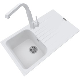 Resim Polex Cristalüx Granit Eviye P-02+Luxury Beyaz 