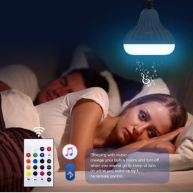 Resim gaman Bluetooth Hoparlörlü Kumandalı Rgb Akıllı Led Ampul - Ampule Takılan Gece Lambası 