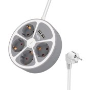 Resim Priz, 2 Usb’li, Anahtarlı, 1.5 Metre, 3680 Watt, 16 Amper Priz 