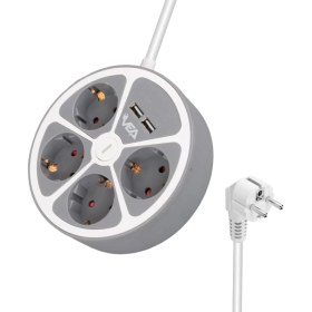 Resim Priz, 2 Usb’li, Anahtarlı, 1.5 Metre, 3680 Watt, 16 Amper Priz 