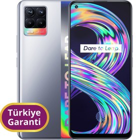 Resim Realme 8 TR Garanti | 128 GB 6 GB Gümüş 