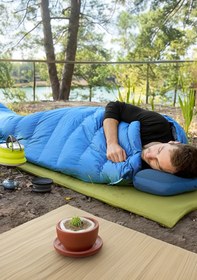 Resim EFSANE KAMP - Uyku Tulumu 1.6kg 0°C -+15°C - Mavi/Gri 