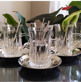 Resim Paşabahçe 55613 Mila Lizbon Kulplu Çay Bardak Seti - 6 Kişilik 