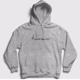 Resim Tisort.ist Unisex Gri Tamam Kapüşonlu Sweatshirt 317346TT 