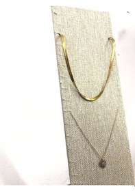 Resim Yerli Üretim Moscow Model Keten Kumaş Hasır Renk 40/10 Cm Ayaklı Takı Sergileme Standı Çok Renkli 