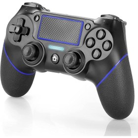 Resim MEGAMUS Ps4 Kablosuz Ps4 Slim/Pro/PC Uyumlu Çift Titreşimli 6 Eksenli Gyro Sensor Gamepad Joystick 
