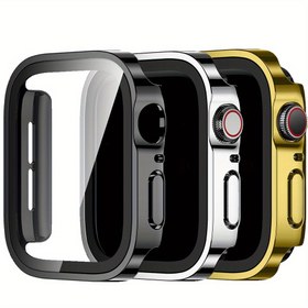 Resim 3 adet, Apple Watch10 9/8/7/6/5/4/SE/Ultra için, PC Koruyucu Kılıf + Dahili Cam Ekran Koruyucu, Tam Koruma, Hafif ve Çizilmeye Karşı Dayanıklı, 40mm, 41mm, 42mm (S10 için), 44mm, 45mm, 46mm, 49mm için Uygun 
