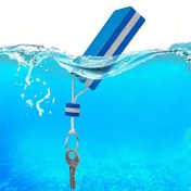 Resim 1 adet Renkli PVC Yüzen Anahtarlık ve Metal Halka - Tekne Gezisi, Balıkçılık, Kano, Sörf ve Dış Mekan Sporları Aksesuarı için Dayanıklı Dikdörtgen Anahtar Kolye 