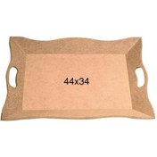 Resim Ahşap Kulplu Tepsi 44X34Cm T704 