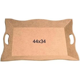 Resim Ahşap Kulplu Tepsi 44X34Cm T704 