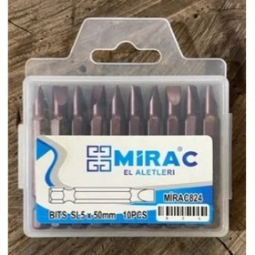 Resim Mrc Sl5 Düz Bits Uç Mıknatıslı Düz Vida Sıkma Ucu Sl5 Düz Vida Ucu 50MM 