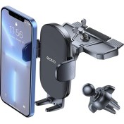 Resim Skyzeda Araba Için CD Telefon Yuvası, Tek Düğmeyle Çıkan CD Çalar Araç Telefonu Tutacağı, iPhone 13 12 Samsung Galaxy Lg ve Daha Fazlasıyla Uyumlu 