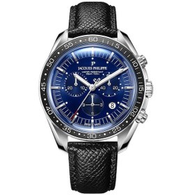 Resim Jacques Philippe Jpqgc431131 Swiss Made Quartz Deri Siyah Mavi Kadran Safir Cam 41 Mm Erkek Kol Saati 