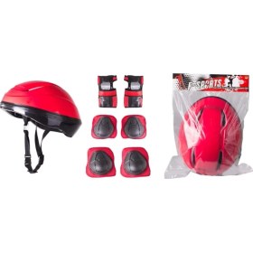 Resim Kask Dizlik Dirseklik Koruyucu Set Paten Scooter Kay Kay Koruyucu Set 