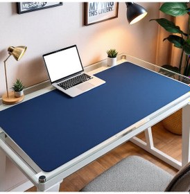 Resim Mouse Pad Mavi Masa Matı 40x220cm Suni Deri Desk Mat Ofis Dekor 40 Cm 220 Cm 