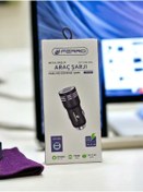 Resim FERRO Metal Araç Şarj Cihazı- Çift USB Çıkışlı, Hızlı ve Güvenli Şarj 