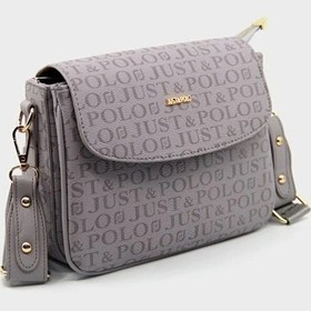 Resim Just Polo Kadın Su Geçirmez Ayarlanabilir Askılı Lüks El & Omuz Çantası Shoulder Bag Ebat: 25 X 15 Cm Gri 
