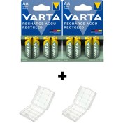 Resim Varta 2100 Mah Aa Şarjlı Kalem Pil 8 Adet+Pil Kutusu 2 Adet 
