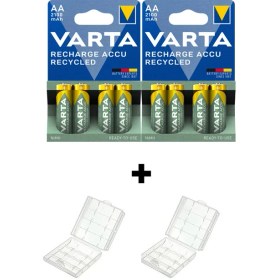 Resim Varta 2100 Mah Aa Şarjlı Kalem Pil 8 Adet+Pil Kutusu 2 Adet 