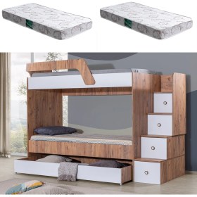 Resim Setay Triple Yavrulu Merdivenli Ranza + 2 Adet Comfort Yatak 