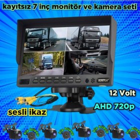 Resim Kayıtsız 7 İnç Ekran Araç Ve Yaya Tanımalı Sesli İkazlı 4 Kamera 