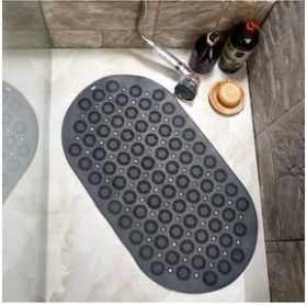 Resim Vantuzlu Banyo Kaydırmaz Paspas- Tırtıklı Ayak Duş Matı Silikon Masaj Pedi 