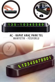 Resim Yayke Fosforlu Açılır Kapanabilir Numaratör Ön Torpido Üstü Telefon Numarası Göstergesi Araba 