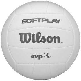 Resim Wilson Avp Soft Play Vb White Of Plaj Voleybol Topu Wv4007201xbof Sarı - Mavi 