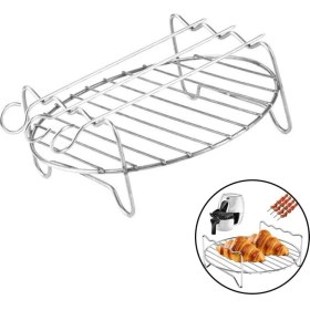 Resim Populer Korkmaz Air Pro Airfryer 4 Litre ile Uyumlu Izgara Teli 3 Şişli 