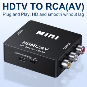 Resim Ev sinema sisteminizi bu HDTV'den RCA dönüştürücü ile yükseltin - 1080P, PAL/NTSC uyumlu! 