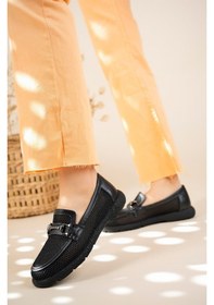 Resim Tokalı File Babet Siyah-Siyah 